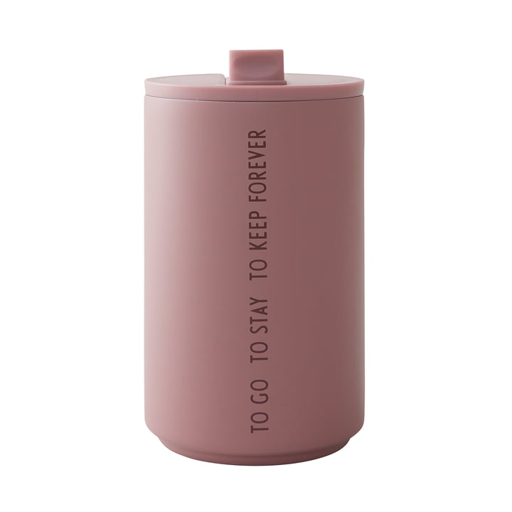 Thermo Cup 0.35 l, To Go To Stay To Keep Forever in ash rose from Design Letters