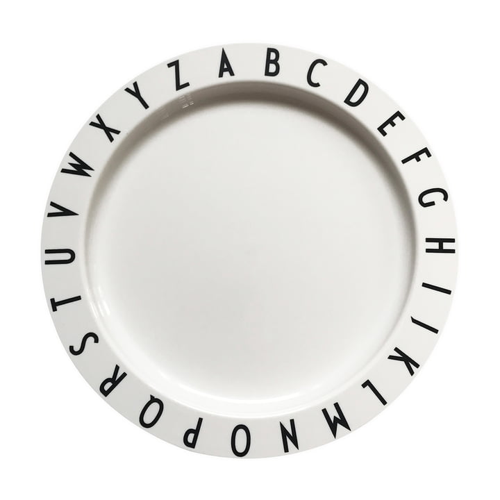 Eat & Learn Tritan plate in white from Design Letters