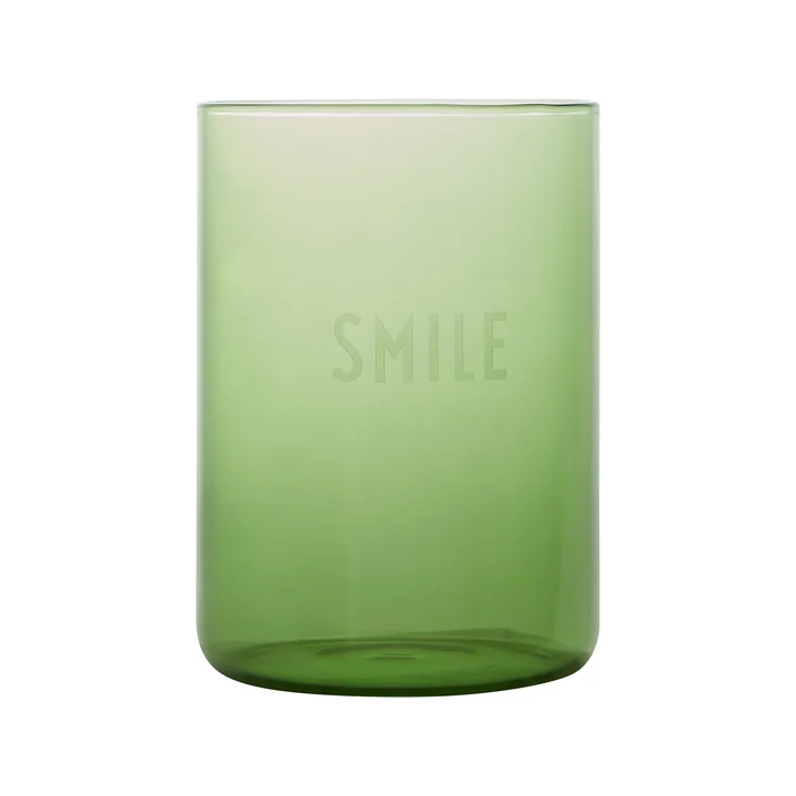 AJ Favourite drinking glass in Smile / green from Design Letters .