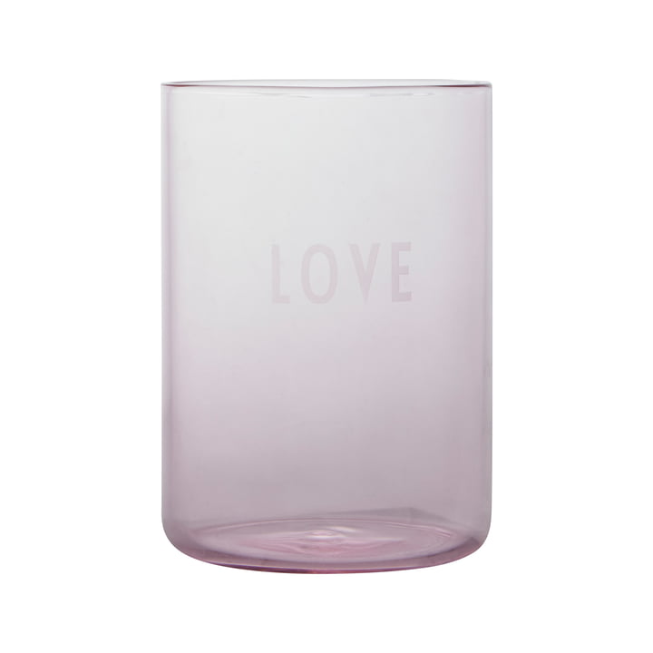 AJ Favourite drinking glass in Love / rose from Design Letters