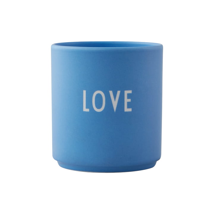 AJ Favourite Porcelain mug, Love in sky blue from Design Letters