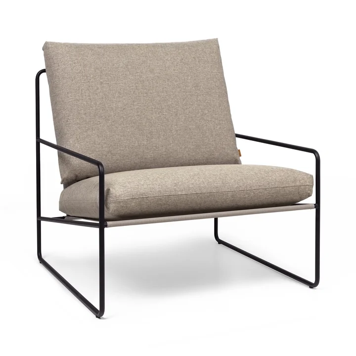 Desert Outdoor armchair, black / dark sand by Ferm Living