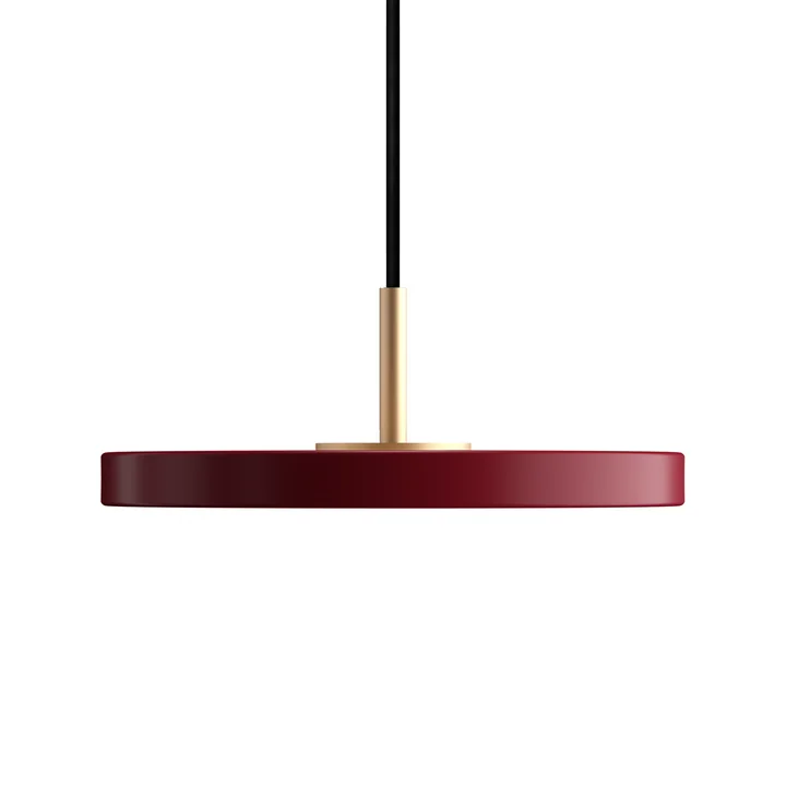 Asteria Micro LED pendant light in brass / ruby red from Umage