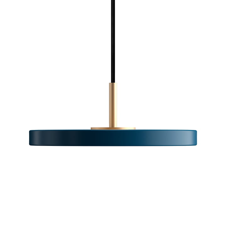 Asteria Micro LED pendant lamp in brass / petrol by Umage
