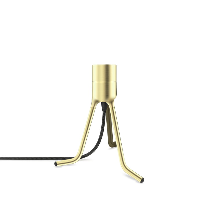Tripod for table lamps, H 1 8. 6 cm in brushed brass by Umage