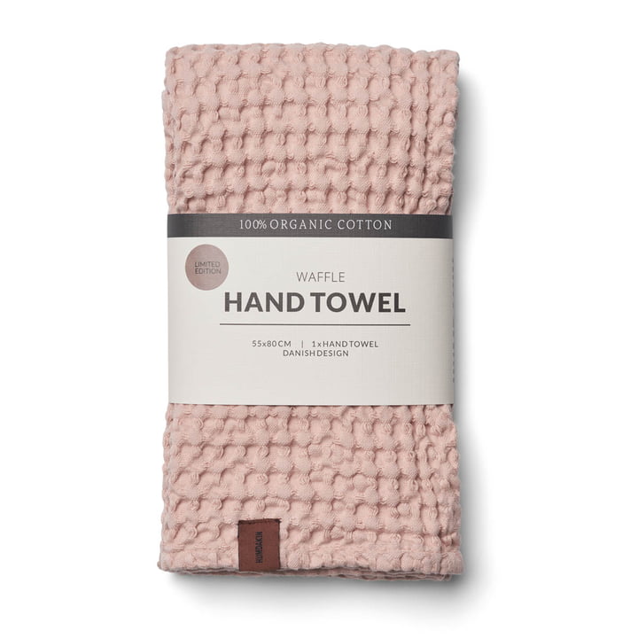 Towel with waffle structure from Humdakin in color blush
