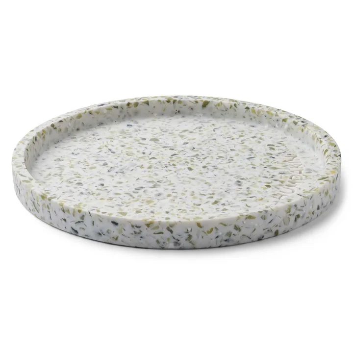 Terrazzo Tray Ø 20 cm, green from Humdakin