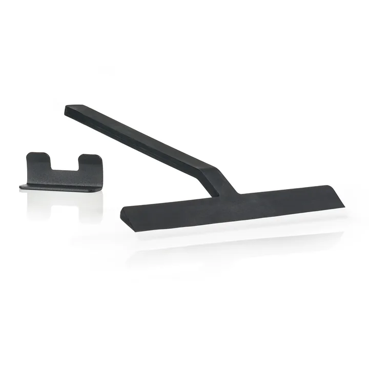 Rim Shower squeegee with holder, 22 cm, black from Zone Denmark