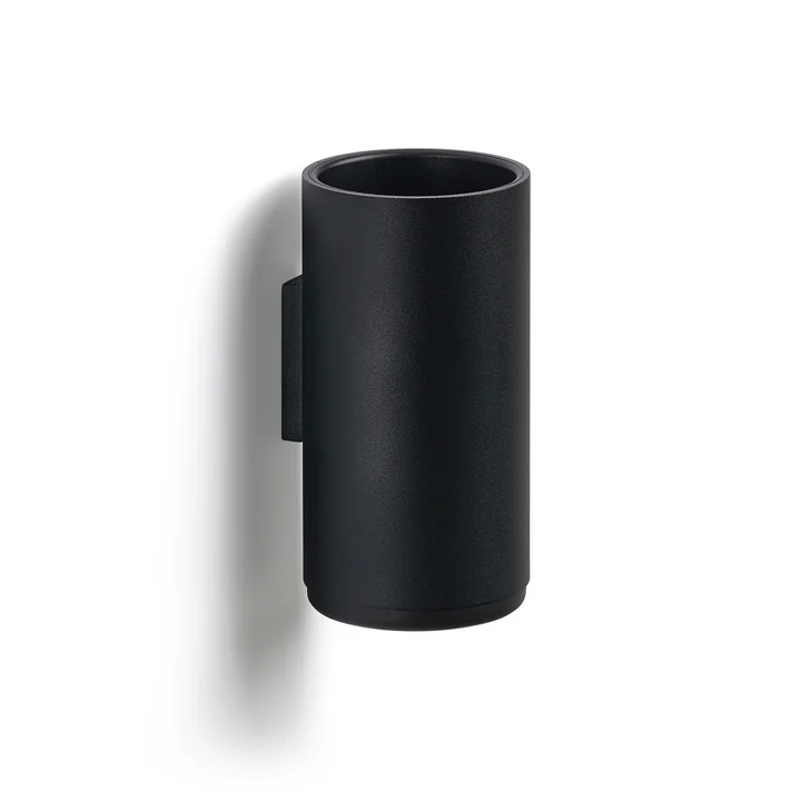 Rim Toothbrush tumbler (wall mounting), black from Zone Denmark