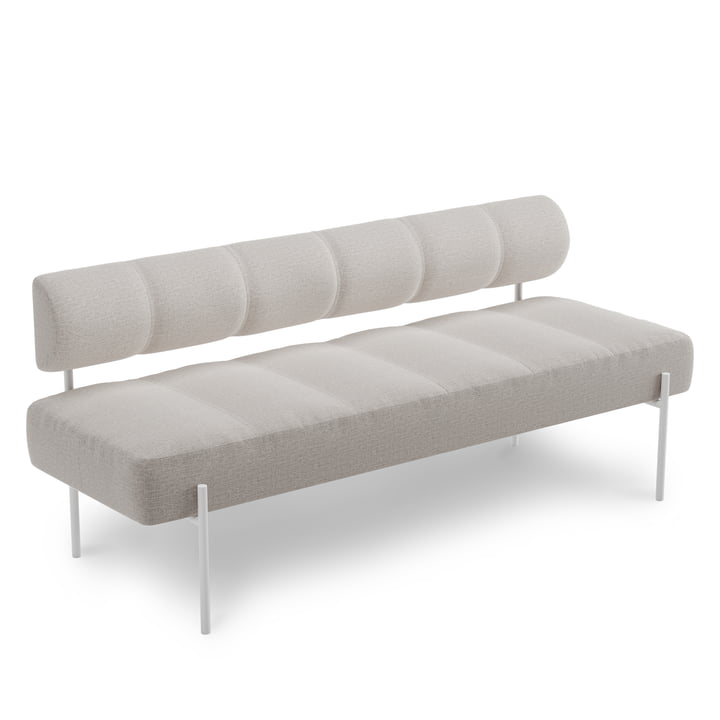 Daybe Dining Sofa from Northern in the colors white / light gray (Kvadrat Brusvik 02)