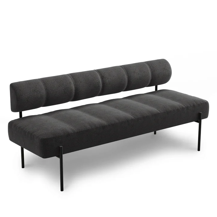 Daybe Dining Sofa from Northern in the color black / dark gray (Kvadrat Brusvik 08)