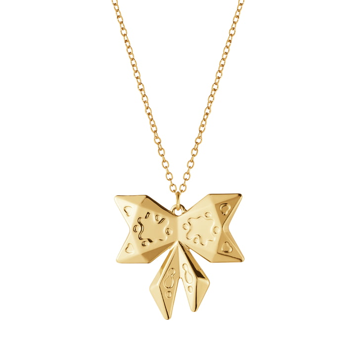 Ornament pendant 2022 Bow, gold from Georg Jensen