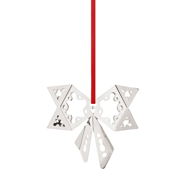 Holiday Ornament 2022 Bow, palladium from Georg Jensen