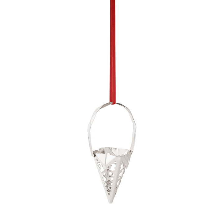 Holiday Ornament 2022 Cone, palladium from Georg Jensen