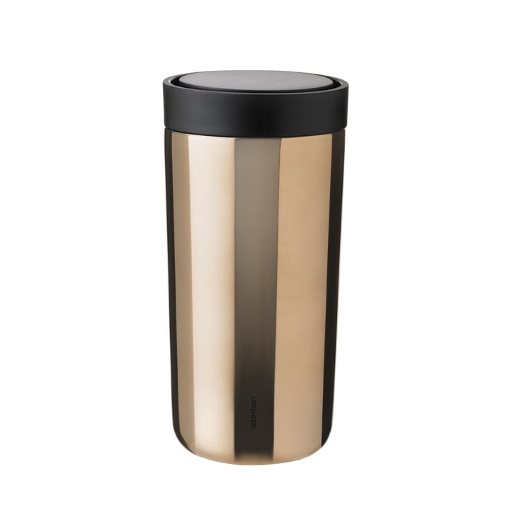 To Go Click 0.4 l, double-walled in dark gold from Stelton