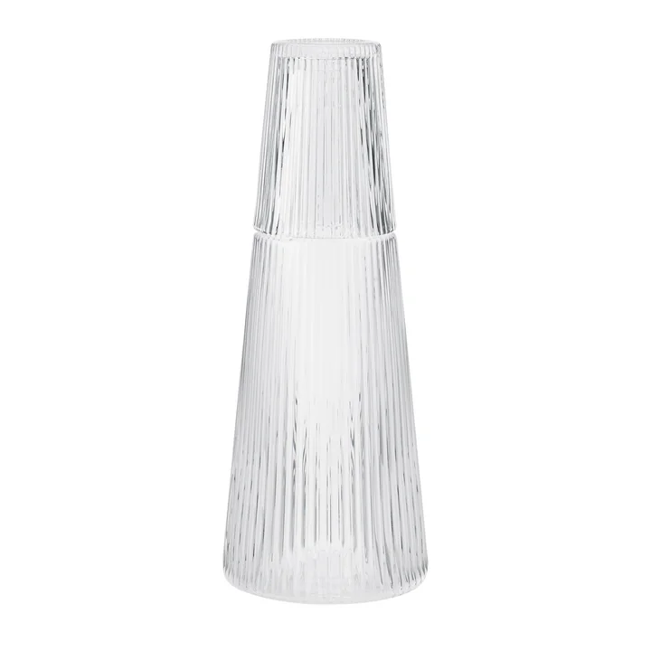 Pilastro Carafe with glass 1 l in clear from Stelton
