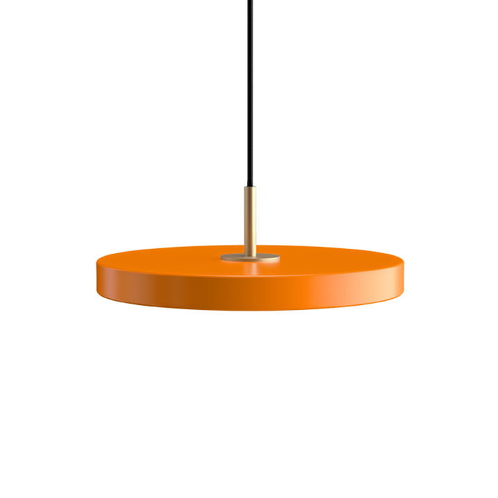 The Asteria Mini LED pendant lamp from Umage , brass / nuance orange