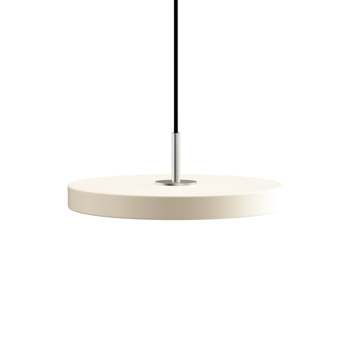 The Asteria Mini LED pendant light from Umage in steel / pearl