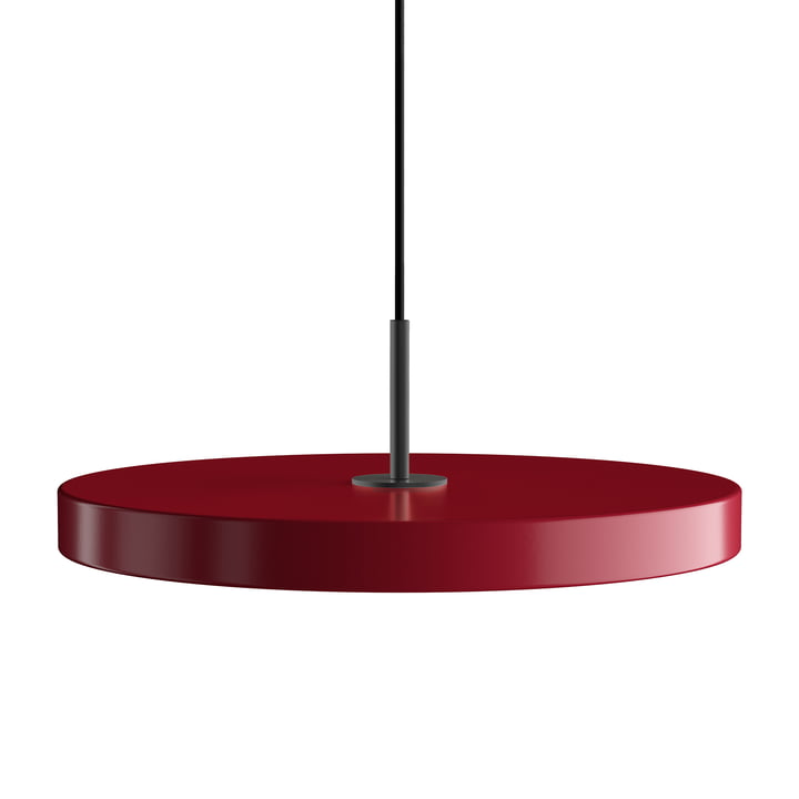 The Asteria LED pendant light from Umage in black / ruby red