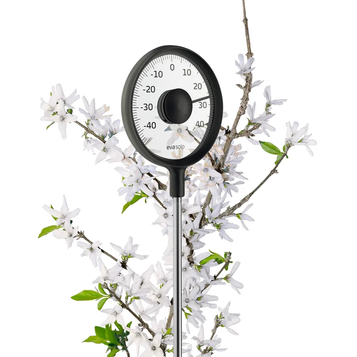Outdoor thermometer from Eva Solo in the color black (with rod)