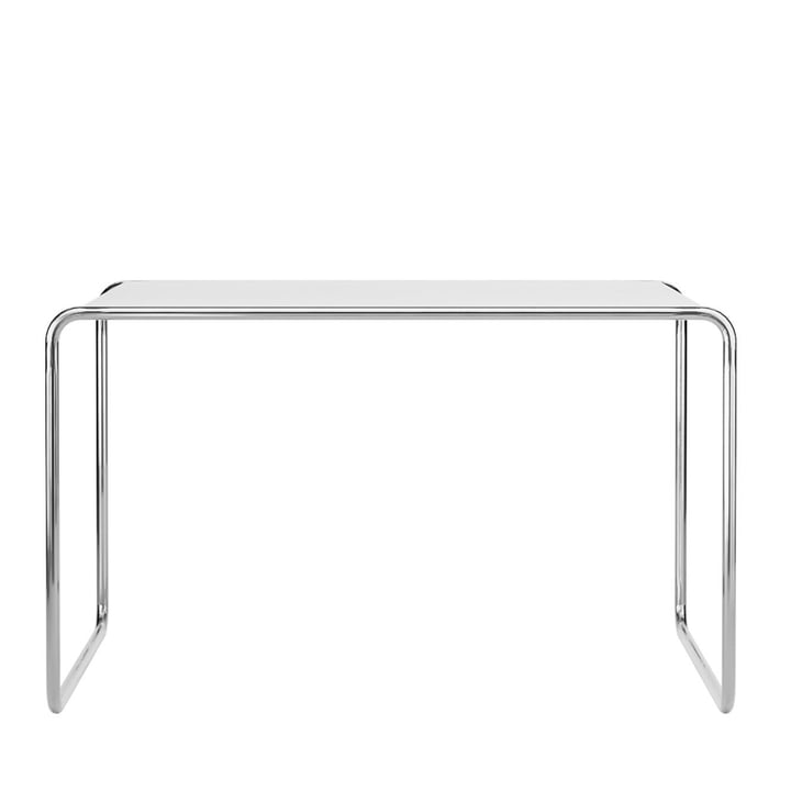 S 285/0 Desk, chrome / ash pure white topcoated (RAL 9010) of Thonet