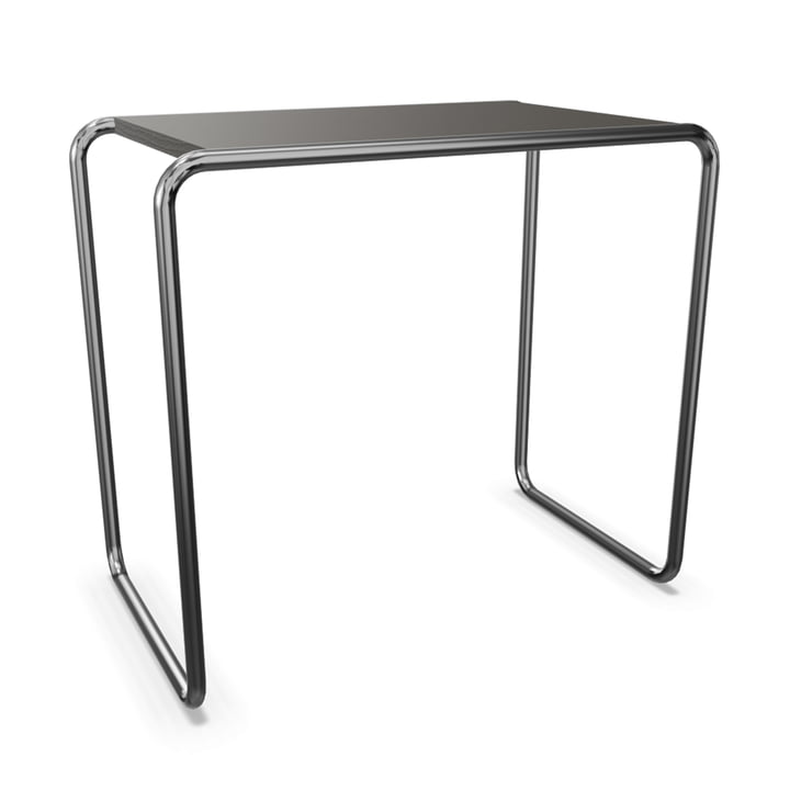 B 9 d side table, chrome / ash black stained (TP 29) from Thonet