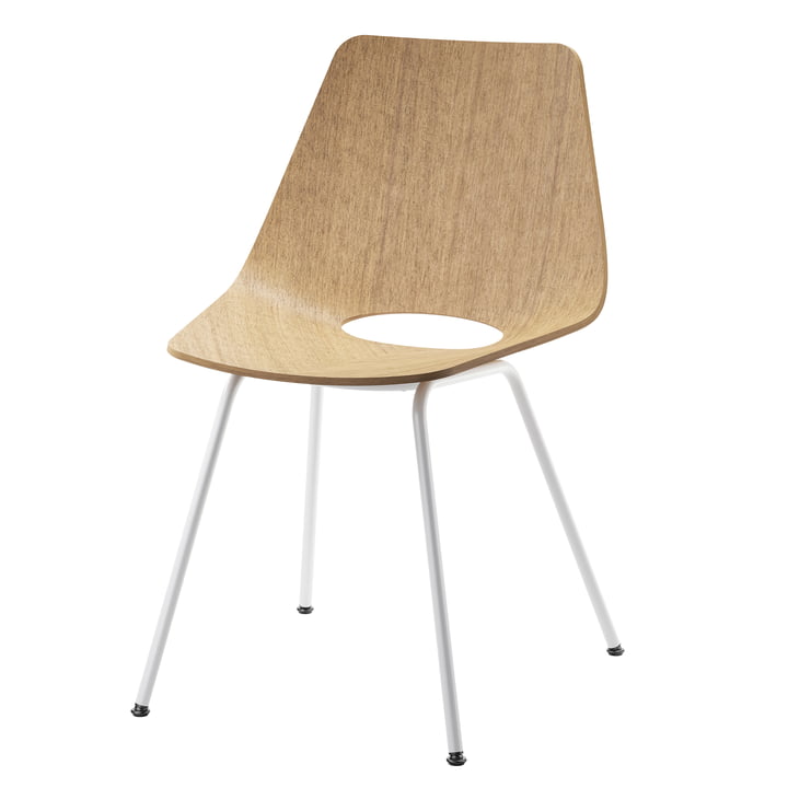 Thonet - S 661 Chair, steel white / oak