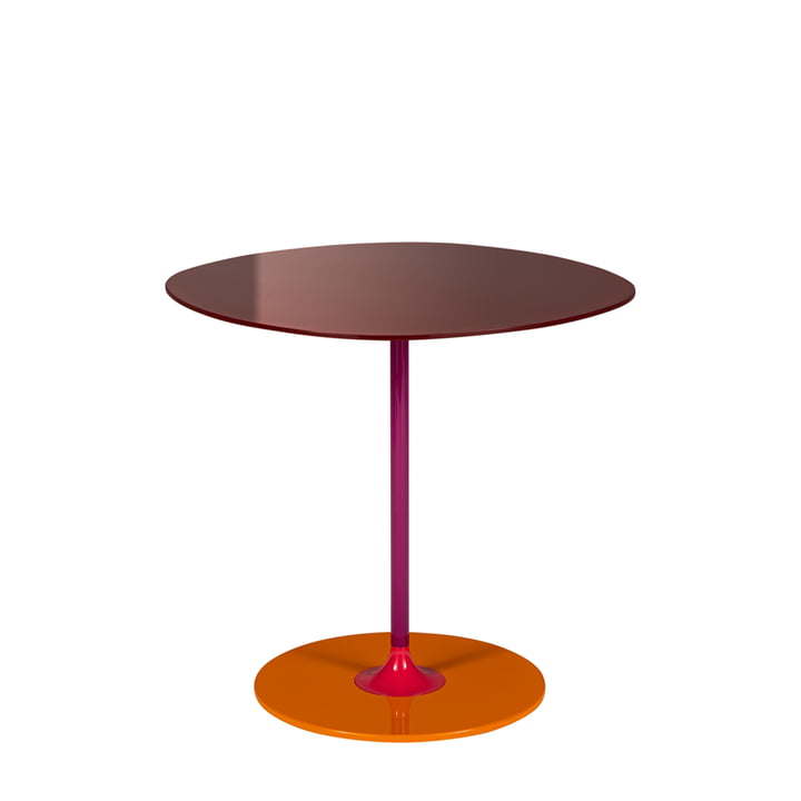 Thierry Side table Medio, bordeaux from Kartell