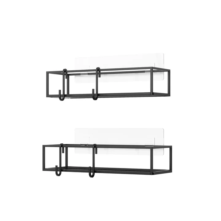 Cubiko Shower tray set of 2, black from Umbra