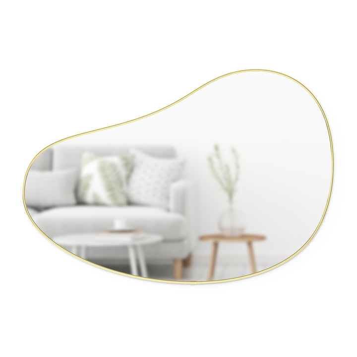 Hubba Pebble Wall mirror, 61 x 91 cm, brass from Umbra