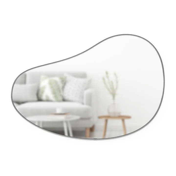 Hubba Pebble Wall mirror, 61 x 91 cm, titanium from Umbra