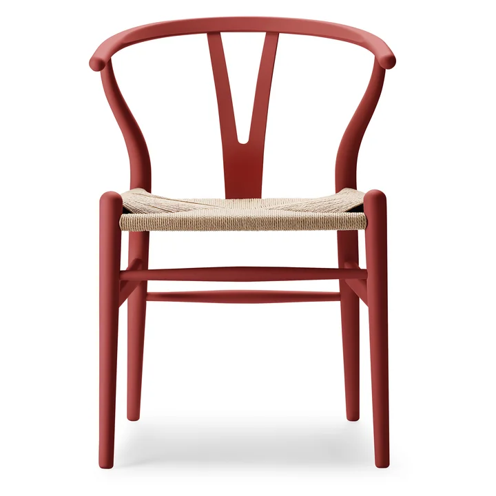 CH24 Wishbone Chair , soft falu / natural wicker from Carl Hansen
