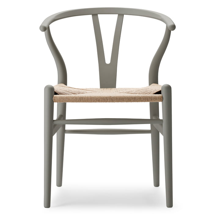 CH24 Wishbone Chair, soft clay / natural wickerwork by Carl Hansen