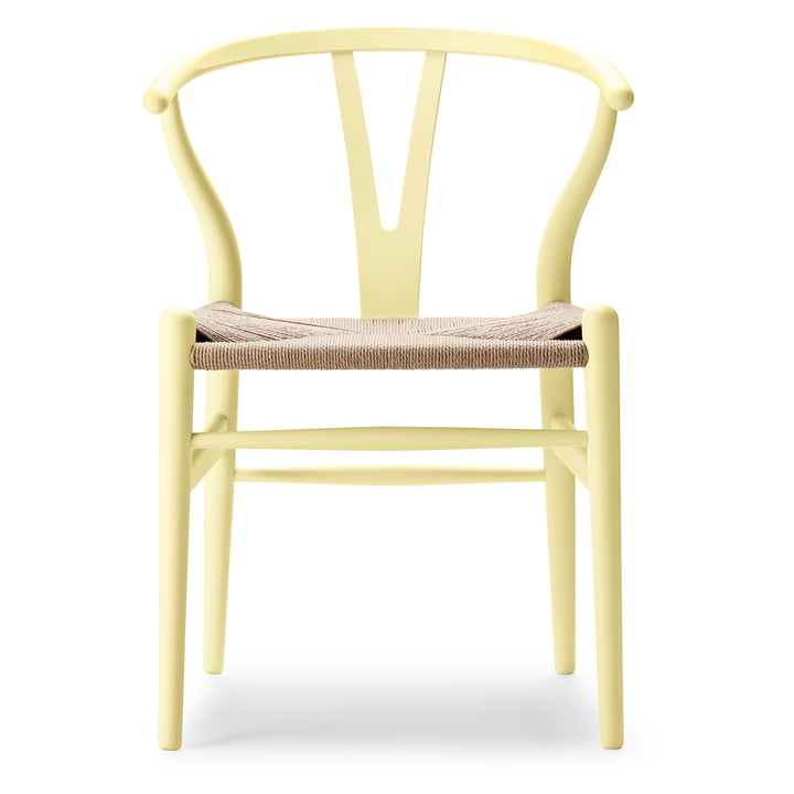 CH24 Wishbone Chair, soft hollyhock / natural wickerwork by Carl Hansen