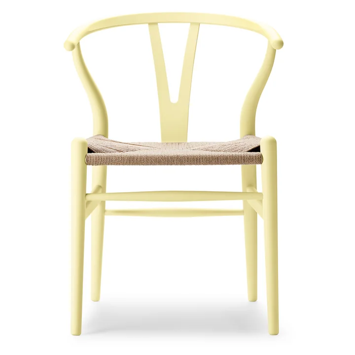 CH24 Wishbone Chair , soft hollyhock / natural wicker from Carl Hansen