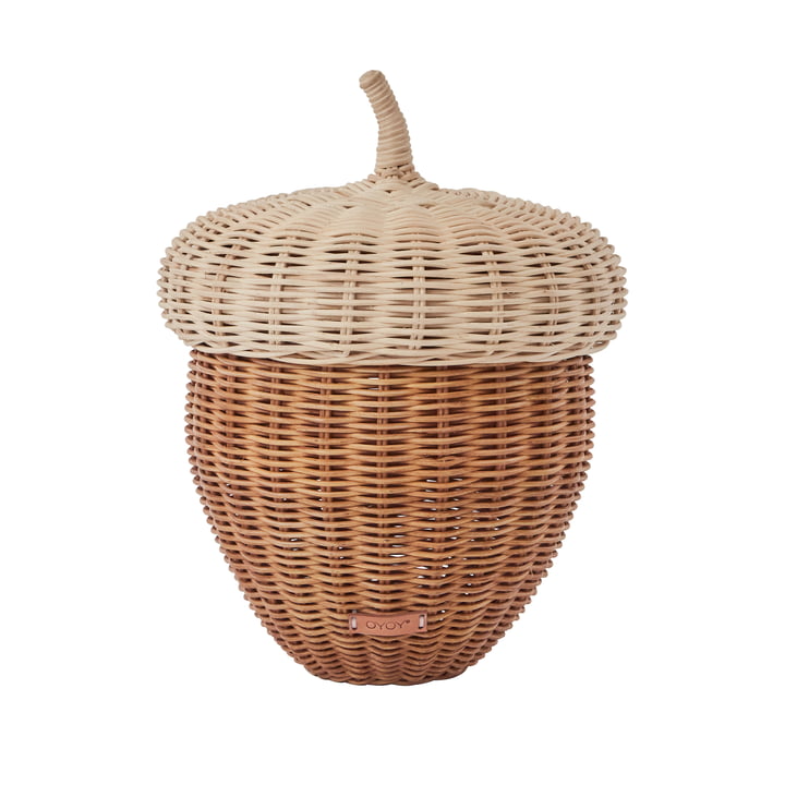 Acorn Storage basket Ø 34 x H 37 cm from OYOY in nature