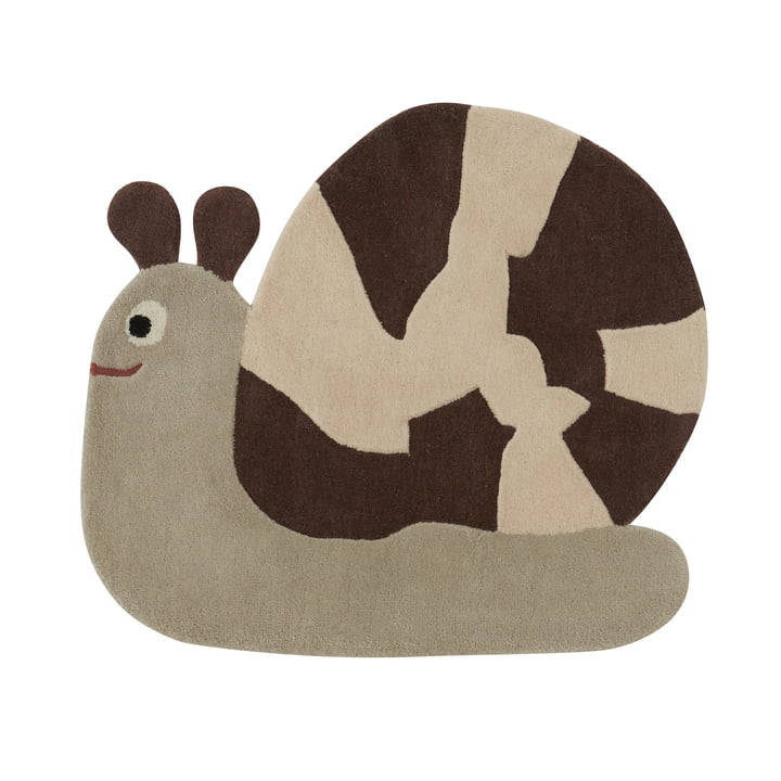 Sally Snail children's carpet from OYOY in brown