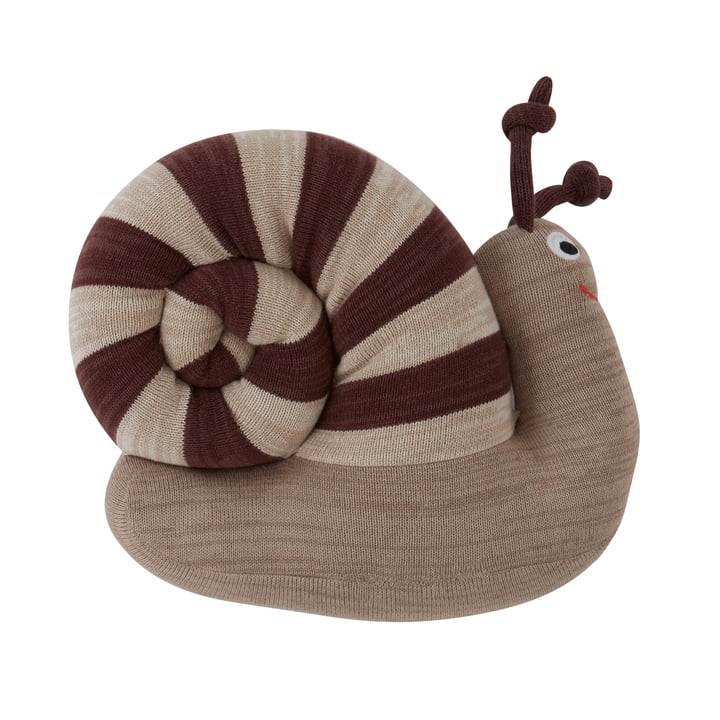 Sally Snail cuddly toy from OYOY in brown
