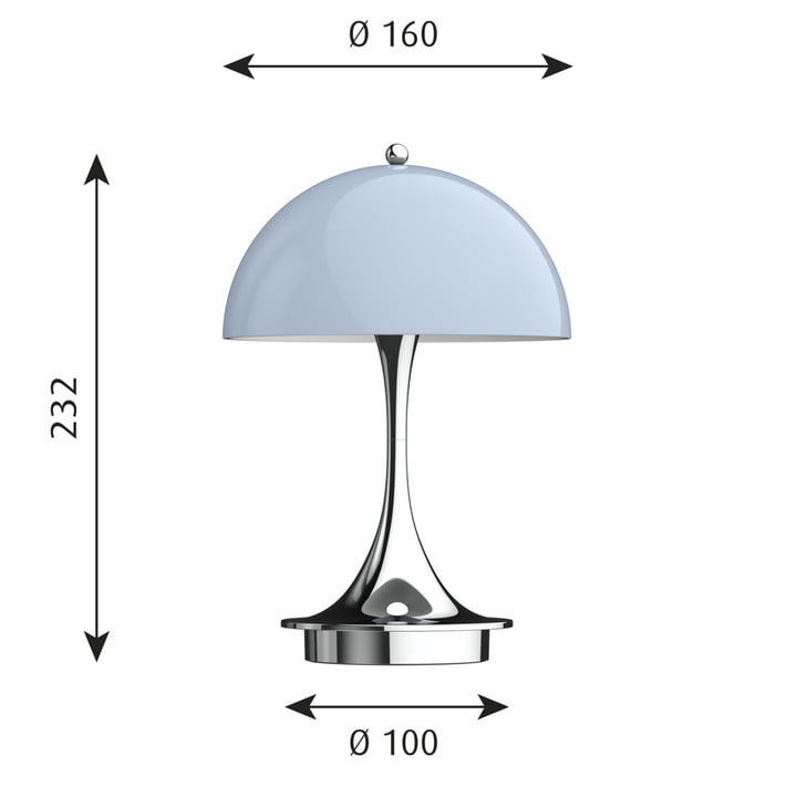 Louis Poulsen - Panthella Portable Battery LED Table Lamp | Connox