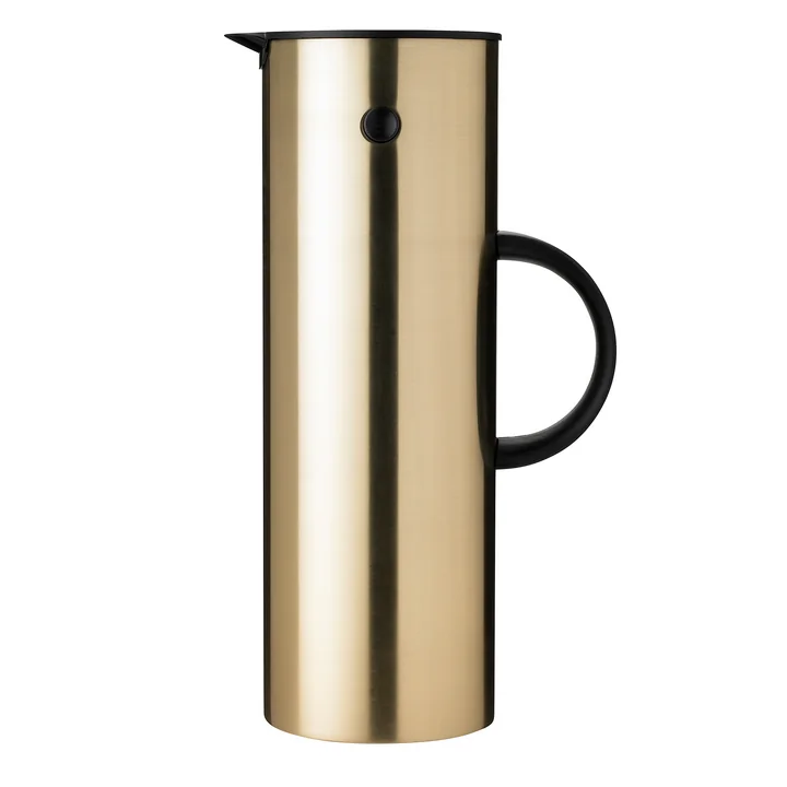 EM 77 vacuum jug, 1 l from Stelton in brushed brass