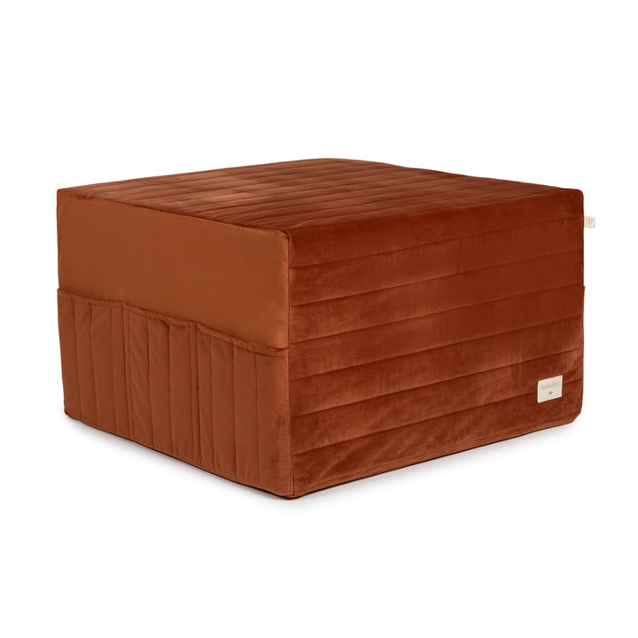 Sleepover Folding mattress and stool, 57 cm, wild brown by Nobodinoz