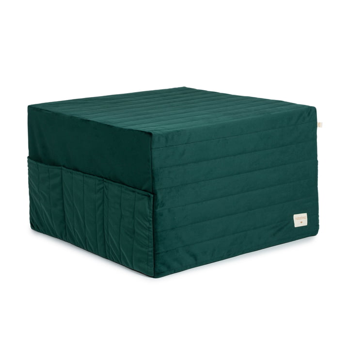 Sleepover Folding mattress and stool, 57 cm, jungle green by Nobodinoz