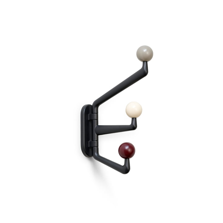 Capture Coat hook SC74, small, graphite / multicolour from & Tradition