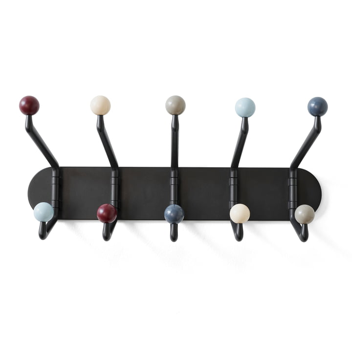 Capture Wall coat rack SC76, graphite / multicolour from & Tradition