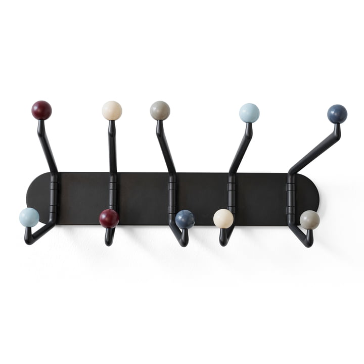 Capture Wall coat rack SC76, graphite / multicolour from & Tradition