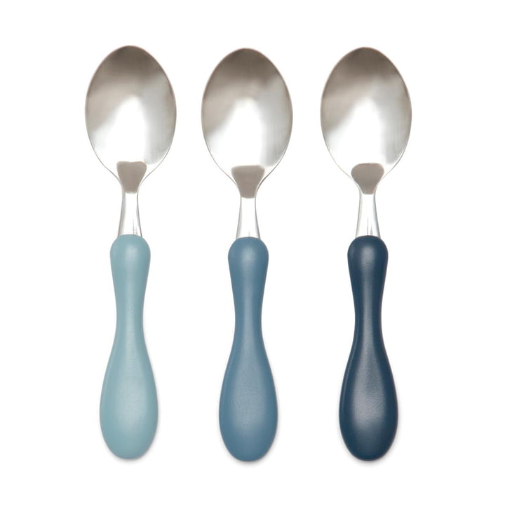 Children's cutlery spoon set from Sebra in the color powder blue