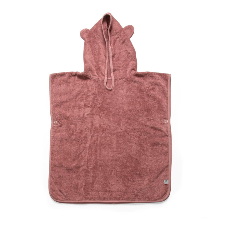 Terry poncho Milo from Sebra in color blossom pink