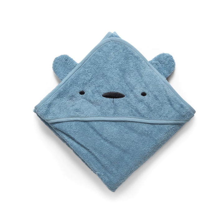 Hooded towel Milo from Sebra in color powder blue