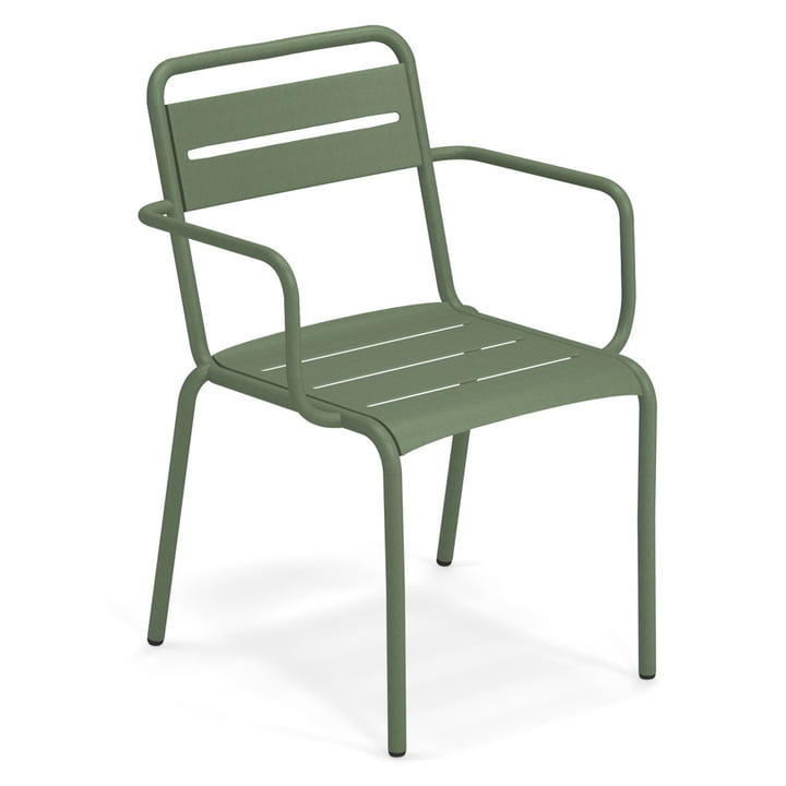 Star Outdoor armchair from Emu in military green