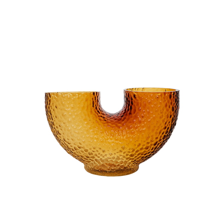 Arura Vase Low from AYTM in color amber